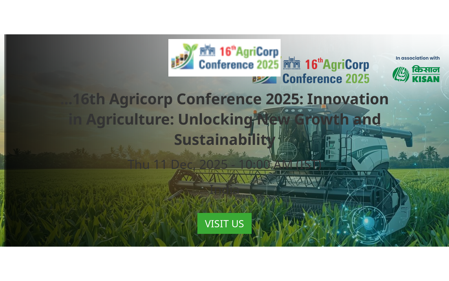 ...16th Agricorp Conference 2025: Innovation in Agriculture: Unlocking ...